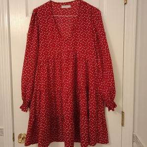 Red Dress with White Hearts